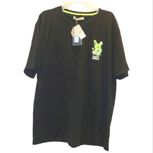 BKYS Mens T Shirt  Lucky Charm Original Embroidered Black Green 2XL Exclusive